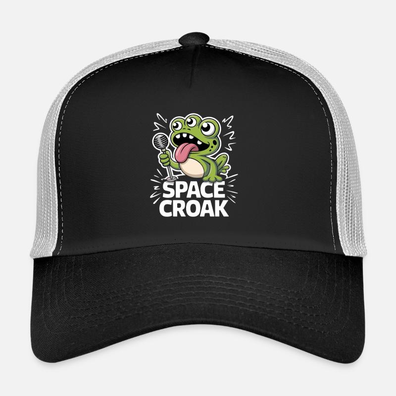 Space Croak Alien Frog Singer Funny Space Trucker Cap