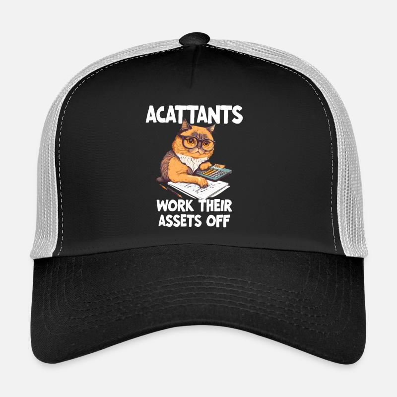 Funny Accountant Work Their Assets Off Trucker Cap