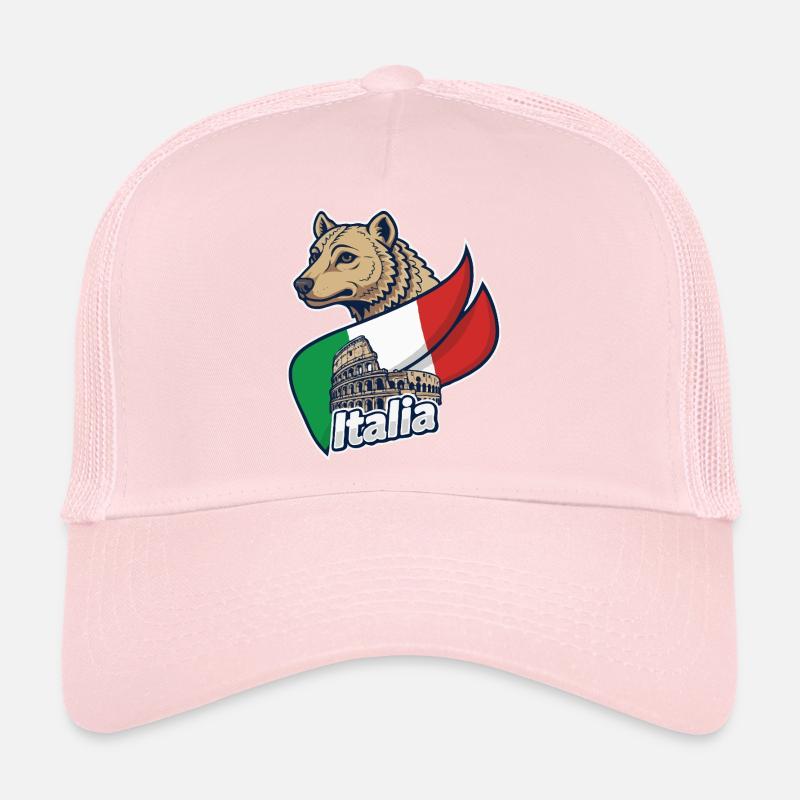 Italian Wolf with Colosseum Trucker Cap
