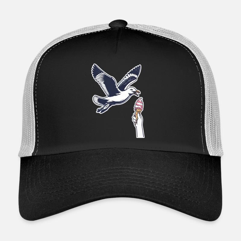 Mouette drôle vole une glace Casquette trucker 