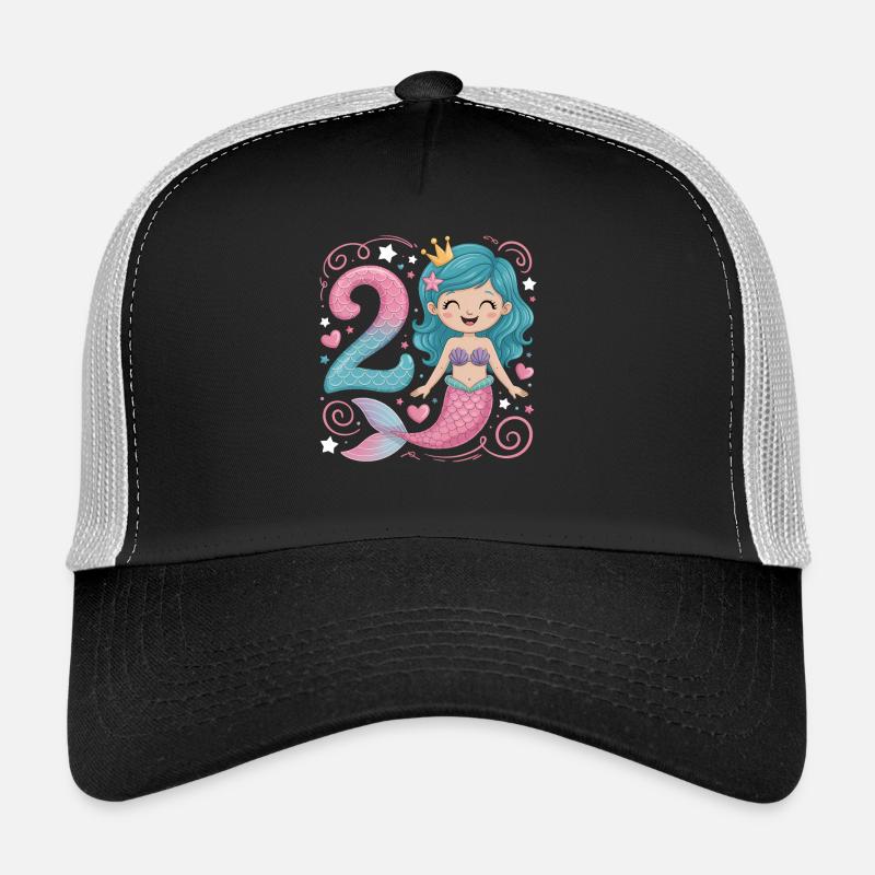 Sirène 2e anniversaire 2 ans Casquette trucker 