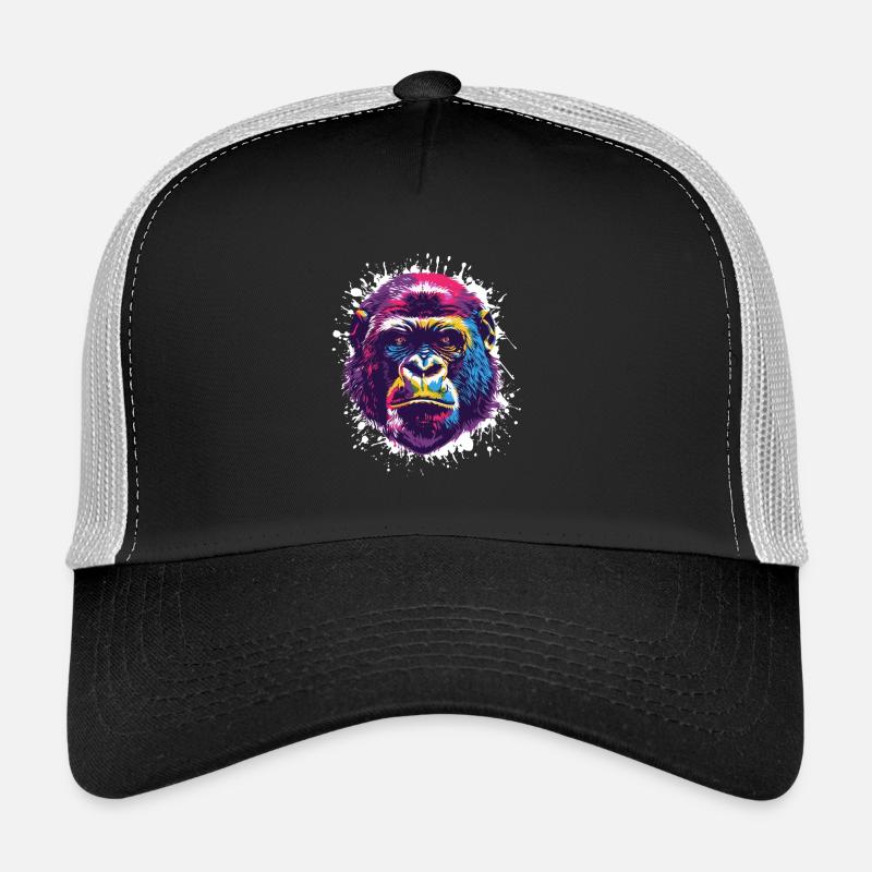 Gorille Pop Art Singe Singe Casquette trucker 