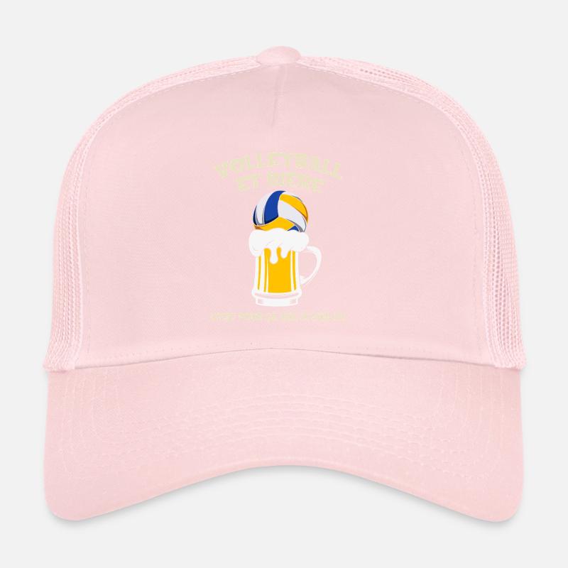 Volleyball et bière c’est pour ça que je suis ici  Casquette trucker 