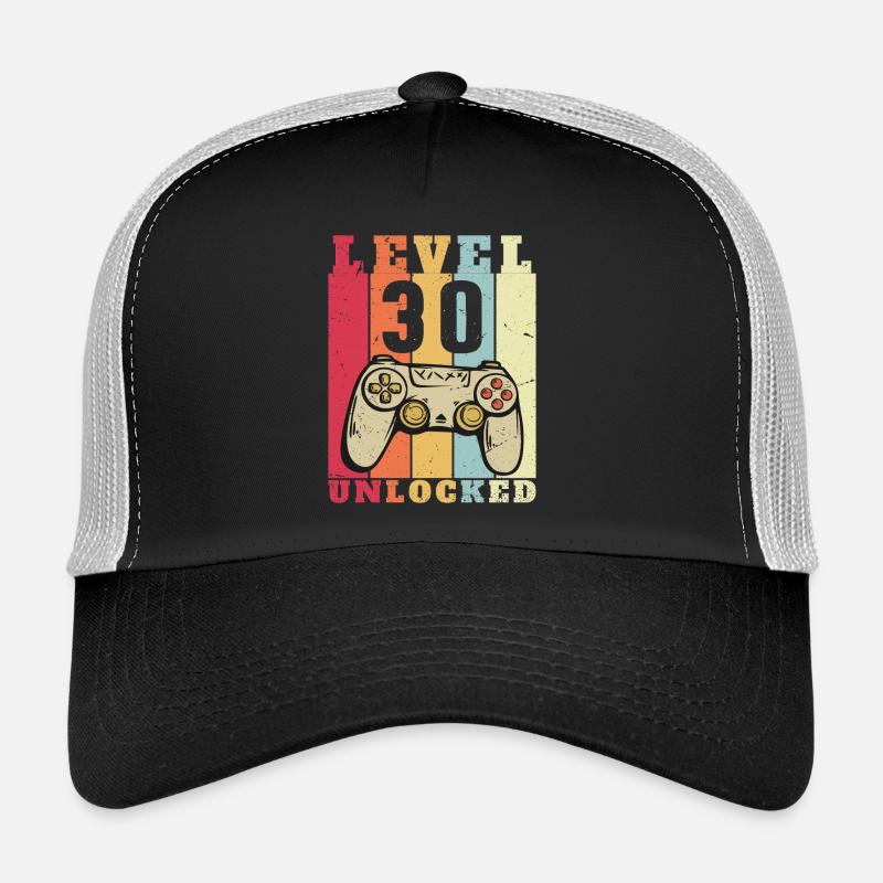 Level 30 Vollständiges 30-jähriges Jubiläum - Trucker Cap - Schwarz/Steingrau