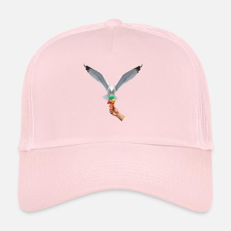 Mouette drôle vole une glace Casquette trucker 