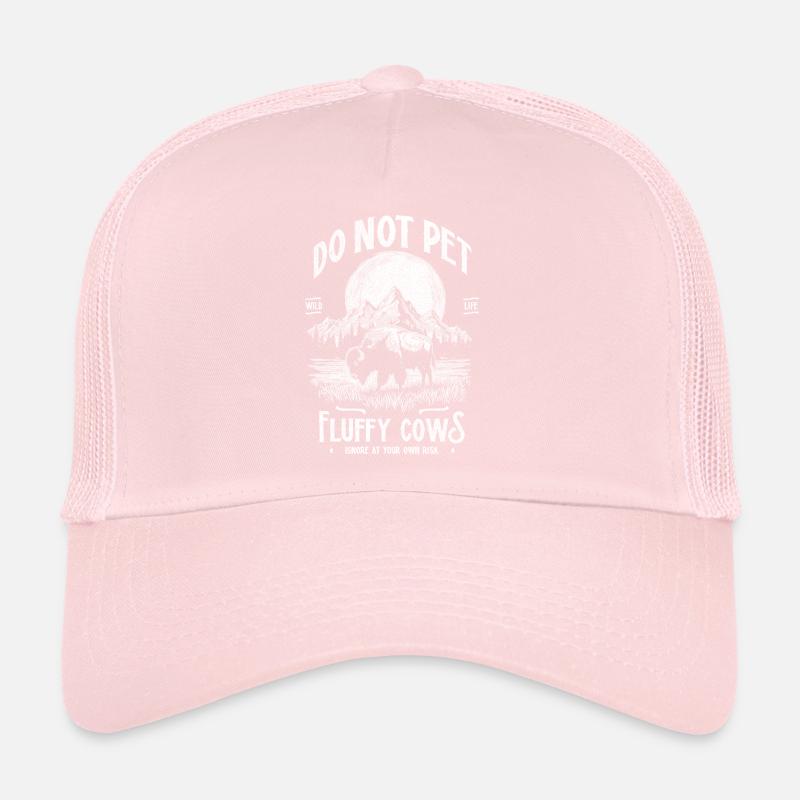 Vintage Buffalo Do Not Pet Fluffy Cows Funny Bison Trucker Cap