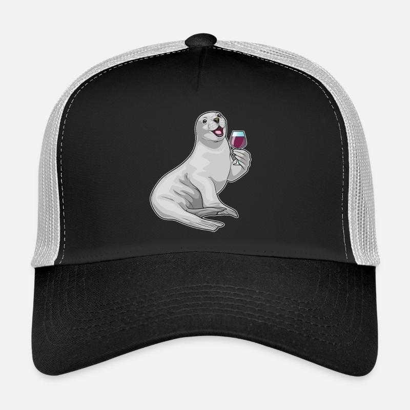Seal Red Wine Trucker Cap