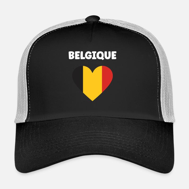 Belgische Herz-Trikolore Trucker Cap