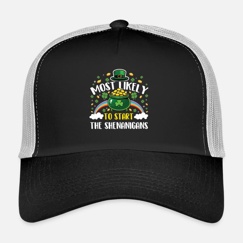 Most Likely To Start The Shenanigans Trucker Cap