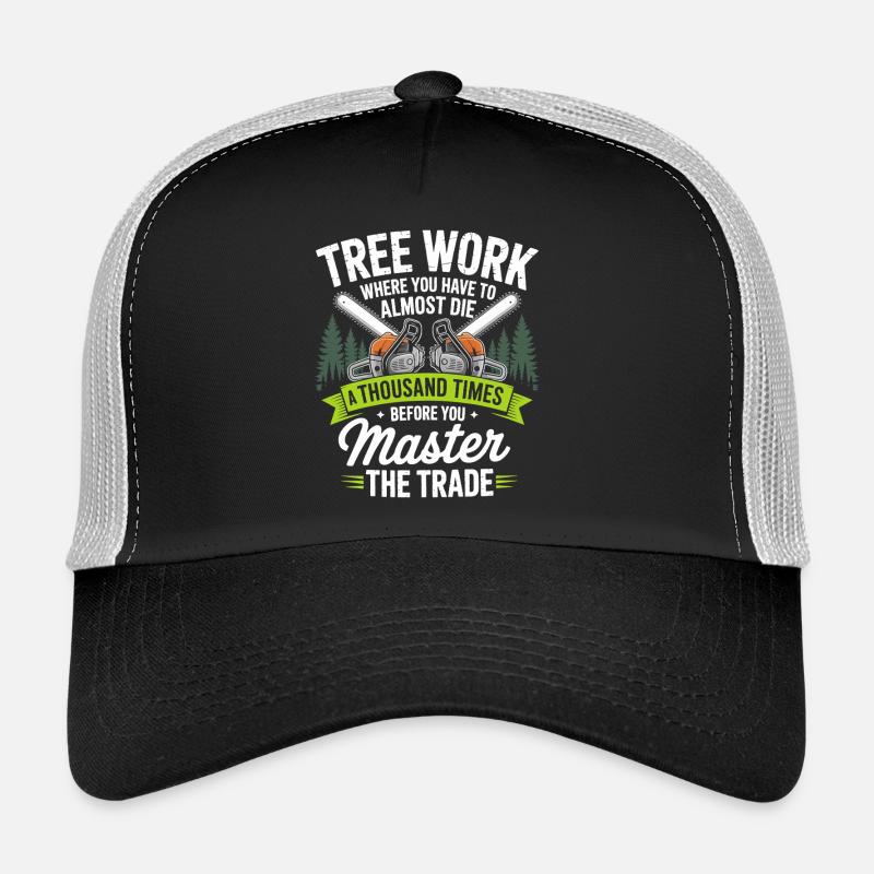 Championnat de la tronçonneuse dans la forêt Casquette trucker 
