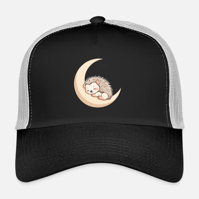 Moon Sleep Hedgehog Trucker Cap