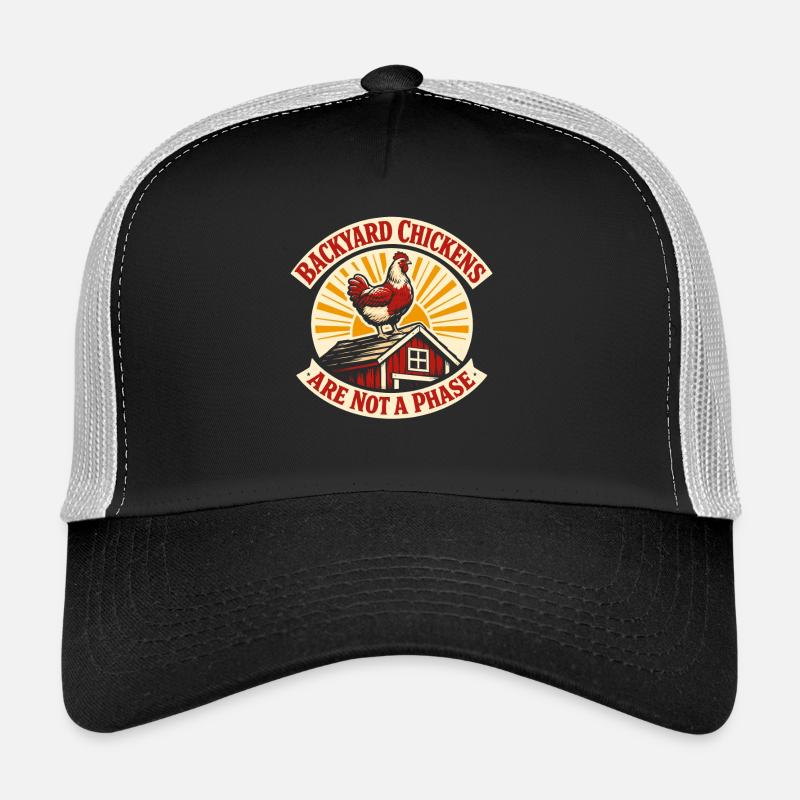 Poulets dans le jardin Style de vie poulet Casquette trucker 