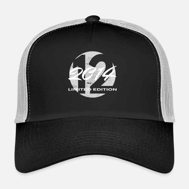 12. Geburtstag 2014 Jungen und Mädchen Geschenk - Trucker Cap - Schwarz/Steingrau