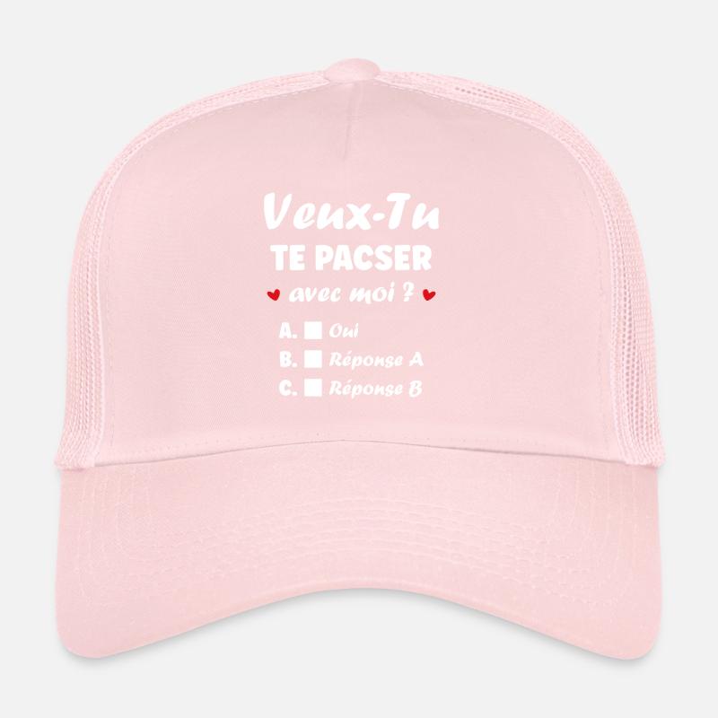 Möchten Sie eine eingebürgerte Partnerschaft eingehen? Romantisches Quiz Trucker Cap