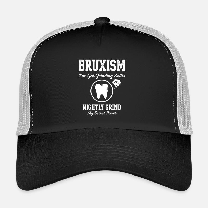 Bruxisme Grincement de superpuissance Grincement de dents Casquette trucker 