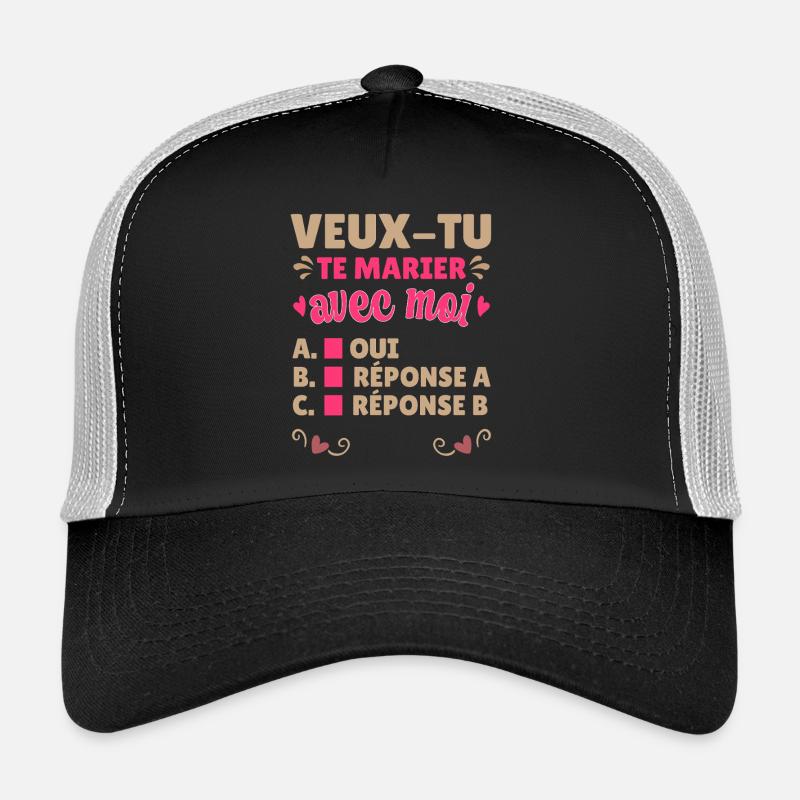 Demande en Mariage Originale Couple Saint Valentin Casquette trucker 