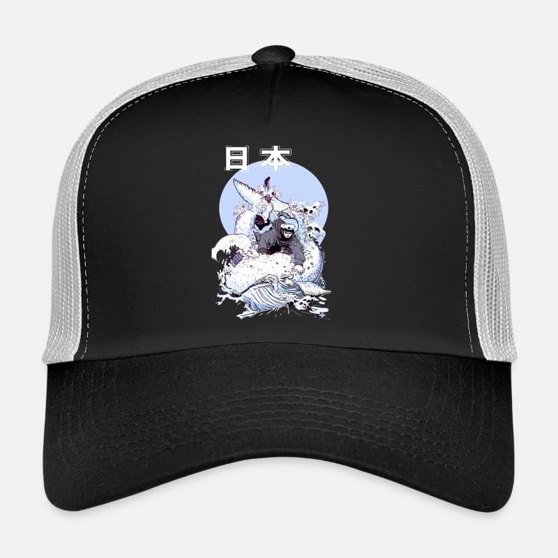 Japanischer Wal Kampf – Ukiyo-e Meereskunst Trucker Cap
