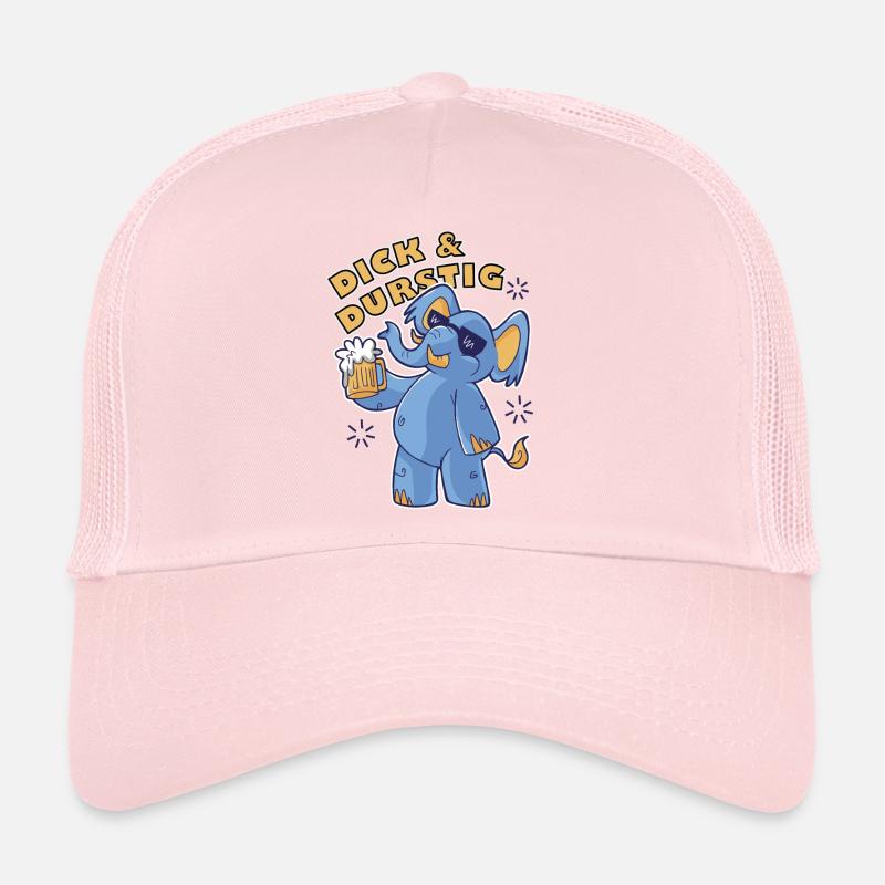 Dick und Durstig Lustiger Spruch Saufen Bier Trucker Cap