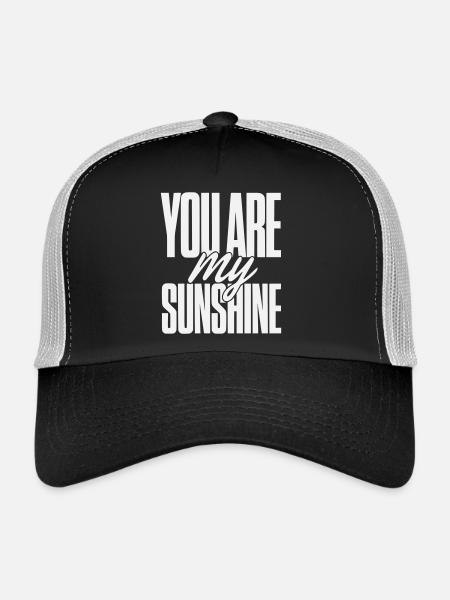 Tu es mon rayon de soleil Faute de frappe - Casquette trucker  - noir/gris pierre - Devant