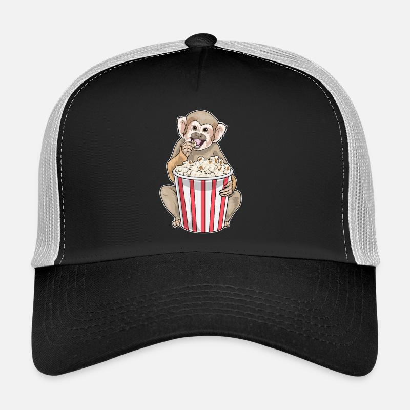 Popcorn Singe - Casquette trucker  - noir/gris pierre