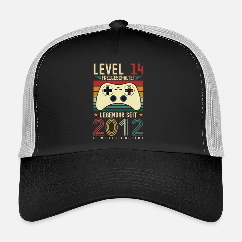 Niveau 14 Débloqué 14e anniversaire 14 ans Casquette trucker 
