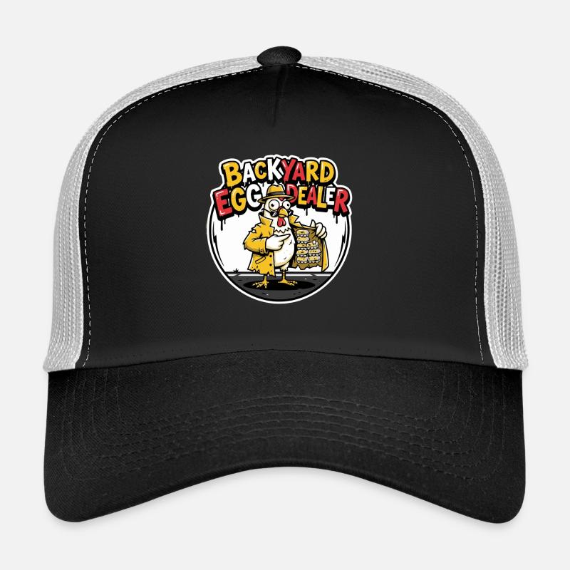 Backyard Egg Dealer Humor Design Trucker Cap