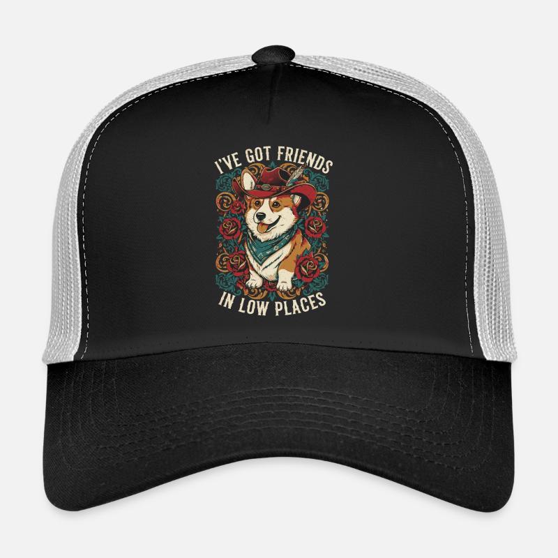 Cowboy Corgi Hund Trucker Cap
