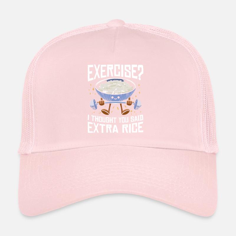 Rice Lover Gift Exercise Extra Rice Trucker Cap