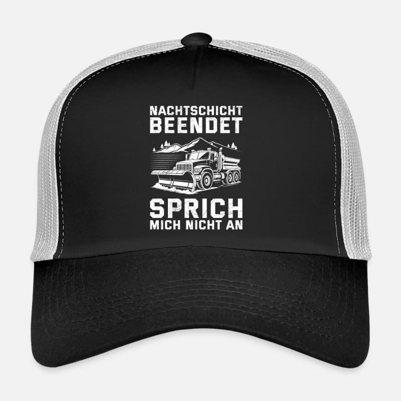 Service d’hiver FIN DU SERVICE DE NUIT NE PARLE PAS Casquette trucker 