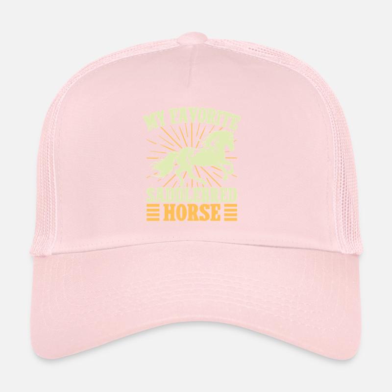 Cavalier de cheval de passe-temps Cheval préféré Cheval de selle Casquette trucker 
