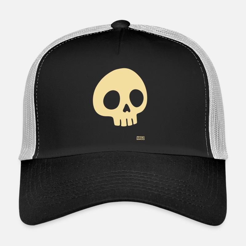 Crâne beige Casquette trucker 