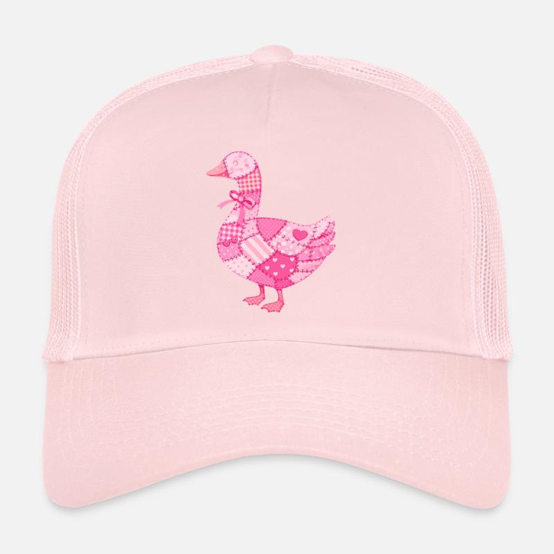 Patchwork Duck Pink Trucker Cap