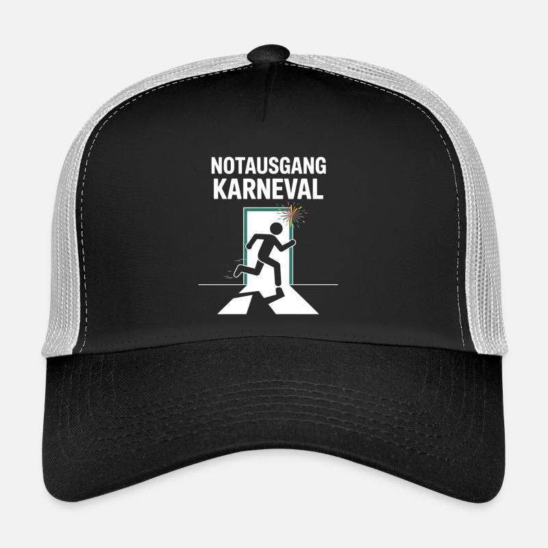 Expression amusante du carnaval de sortie d’urgence Casquette trucker 
