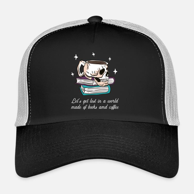Skull-Tasse: Bücherwelt & Kaffee Trucker Cap