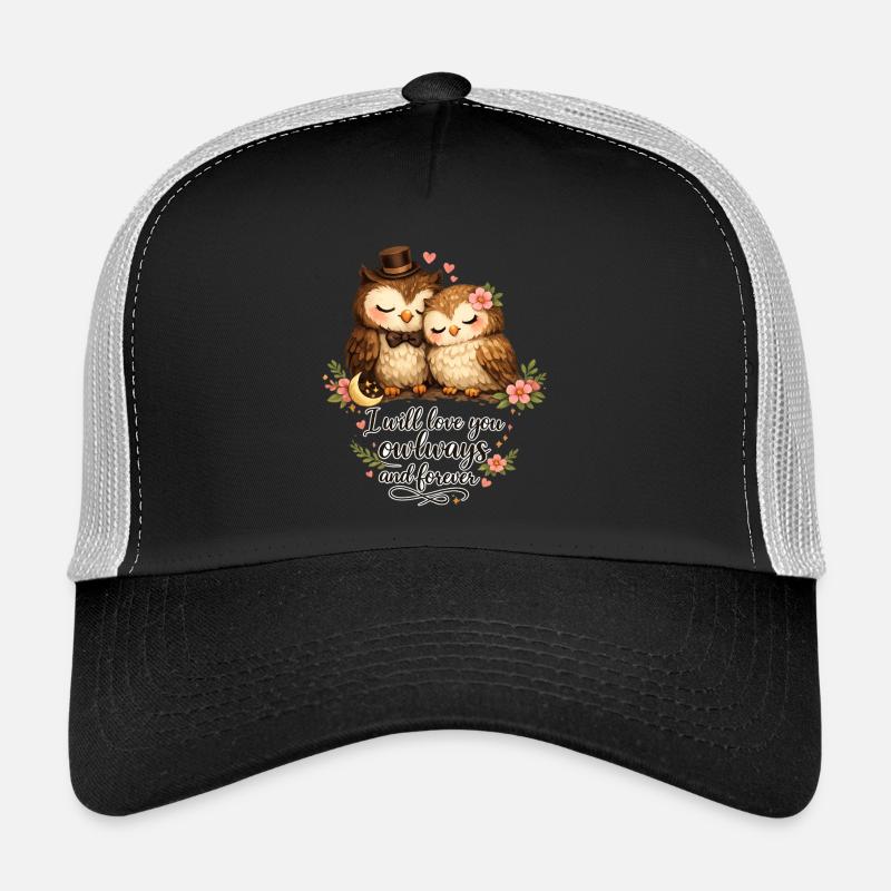 Süße Eulen I will love you owlways Spruch Liebe Trucker Cap