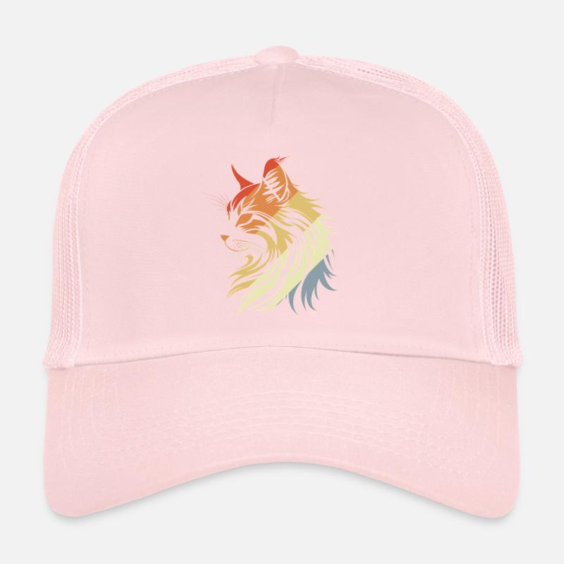 Style rétro du chat Casquette trucker 