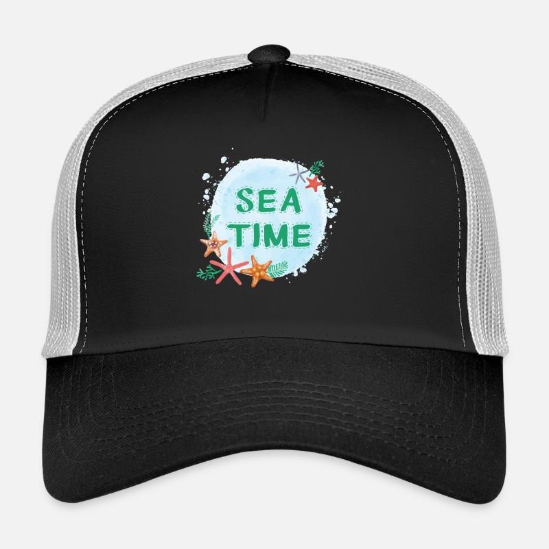 Conception aquarelle du temps de la mer Casquette trucker 