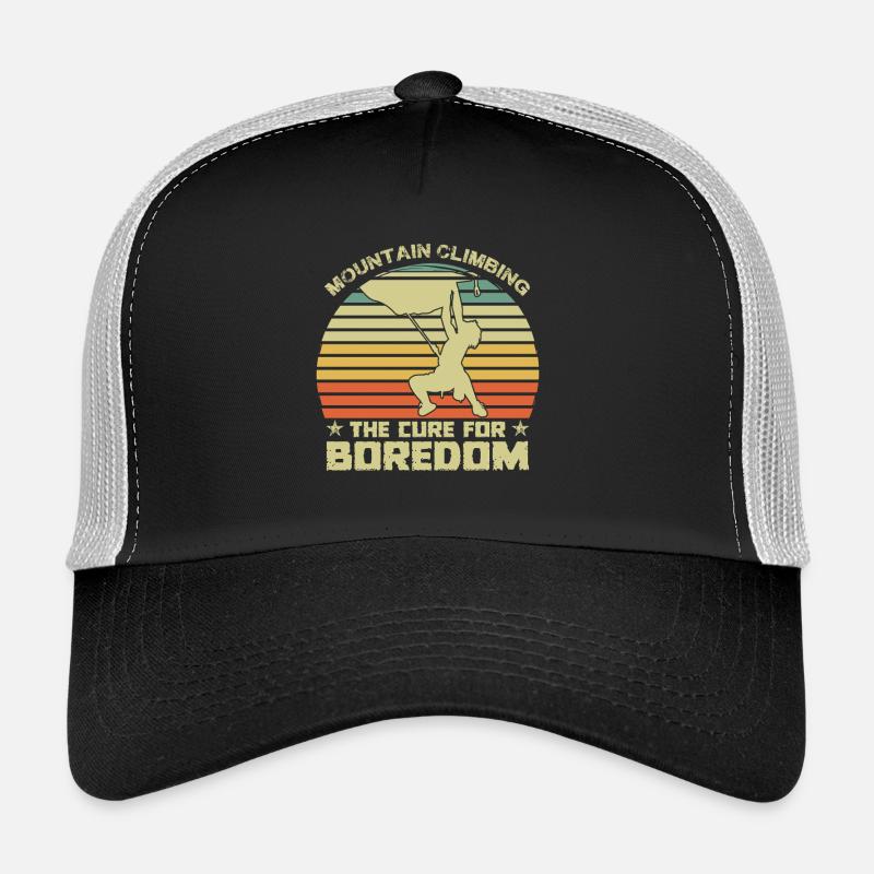 Mountaineering against boredom - Trucker Cap - black/stone grey
