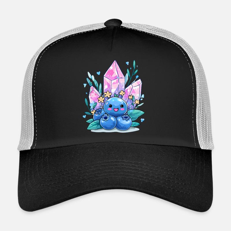Kawaii Kristallbeere mit Edelsteinblüten Trucker Cap