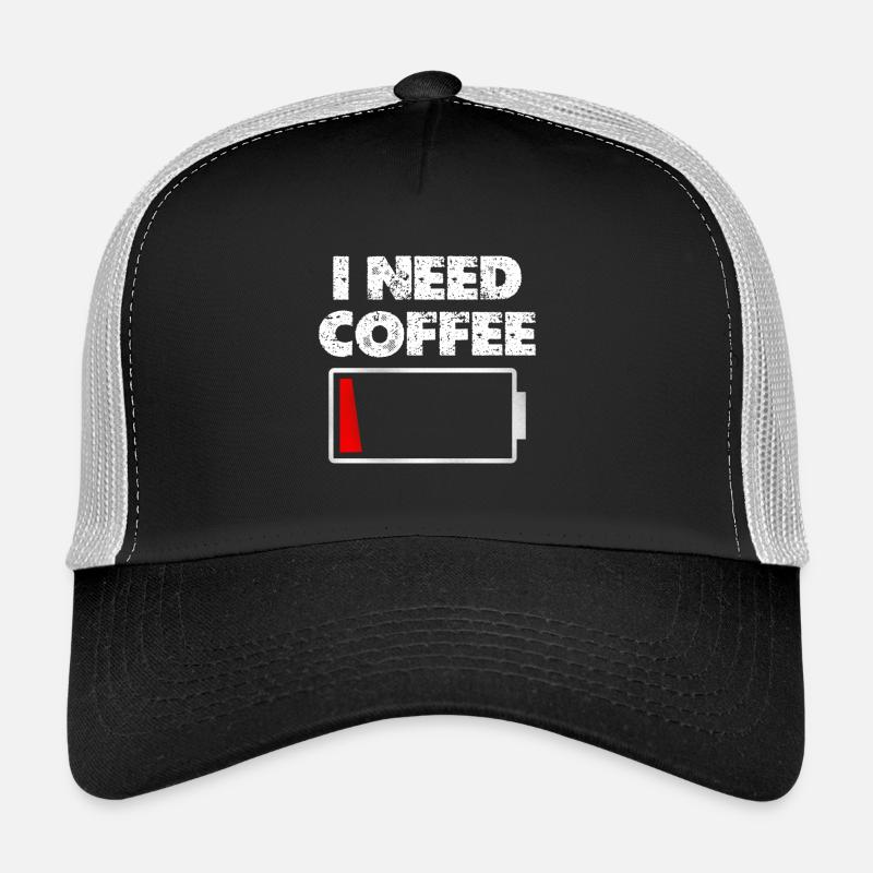 Ich brauche Kaffee Akku leer Trucker Cap