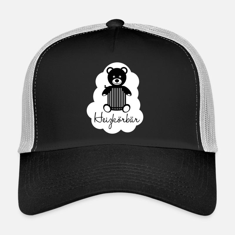 Ours à panier chauffant - Casquette trucker  - noir/gris pierre