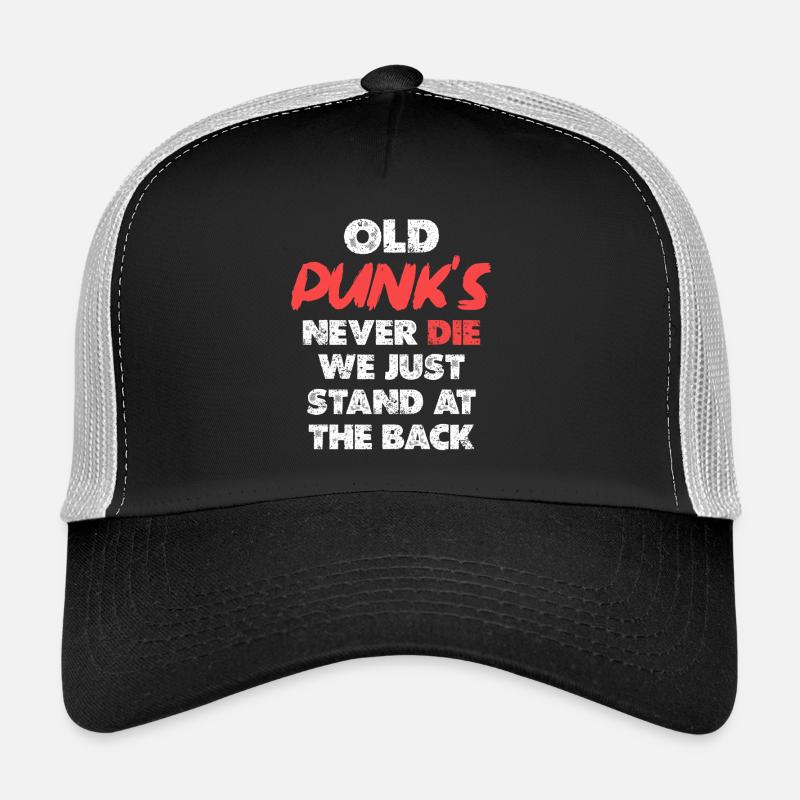 Old Punks Never Die Artwork Trucker Cap