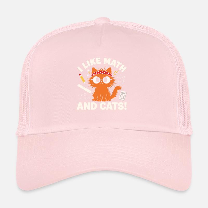 J’aime les maths et les chats Professeur drôle Chat Casquette trucker 