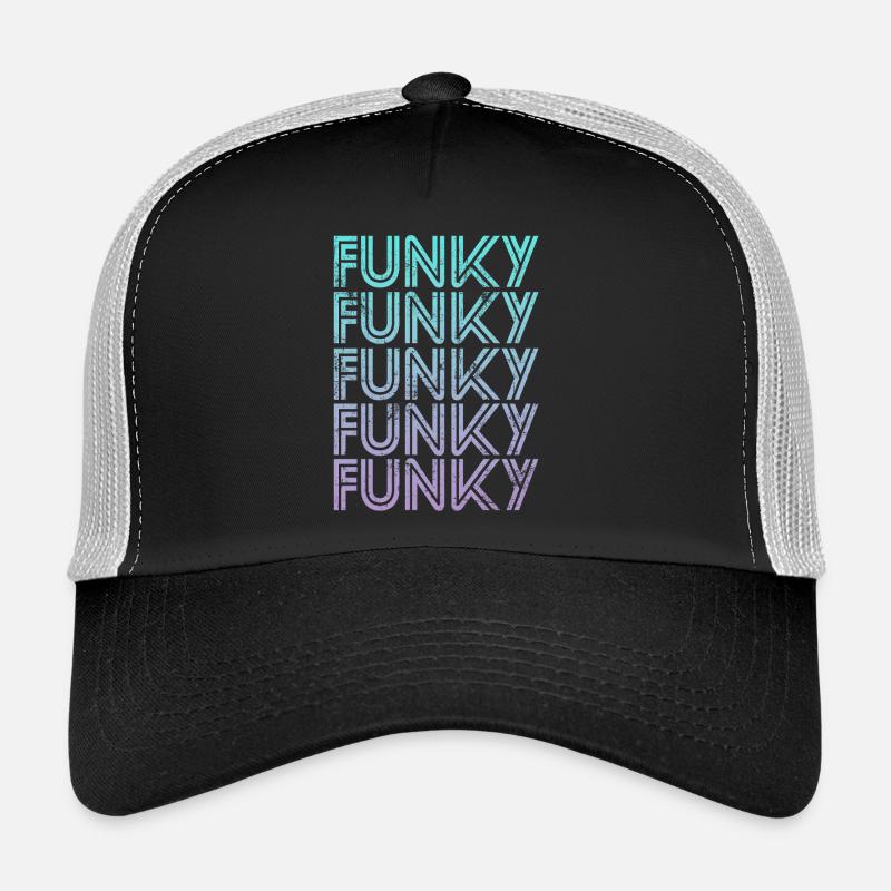 Funky Vintage - Trucker Cap - Schwarz/Steingrau