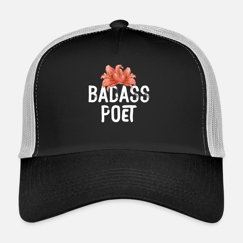Typographie des Fleurs du Poète Badass Casquette trucker 