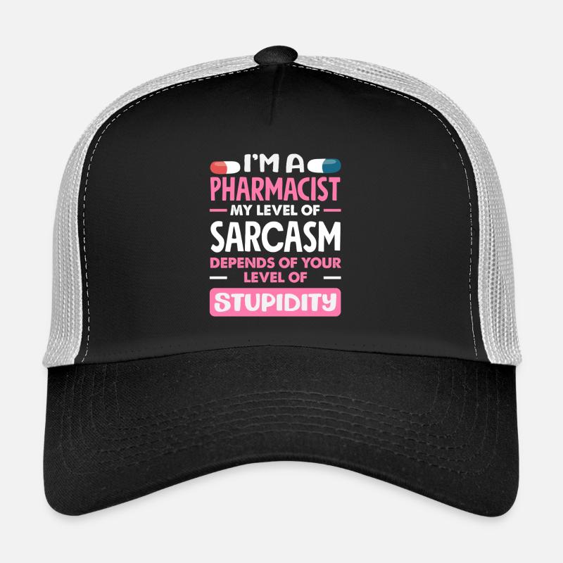 Mon niveau de sarcasme pharmacien Casquette trucker 