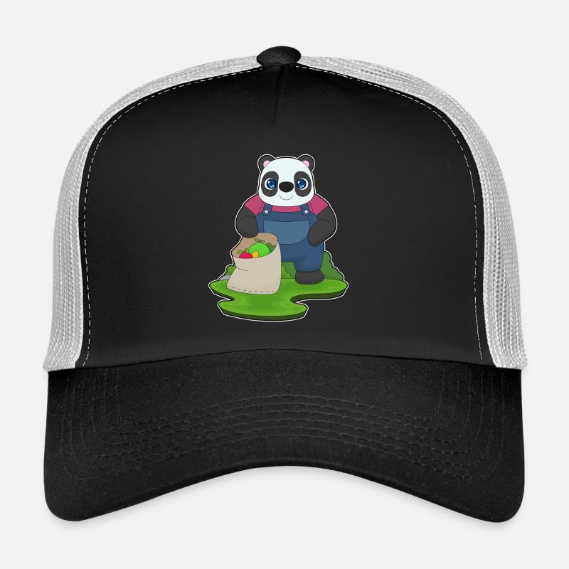 Panda Farmer Fruit Farm Trucker Cap
