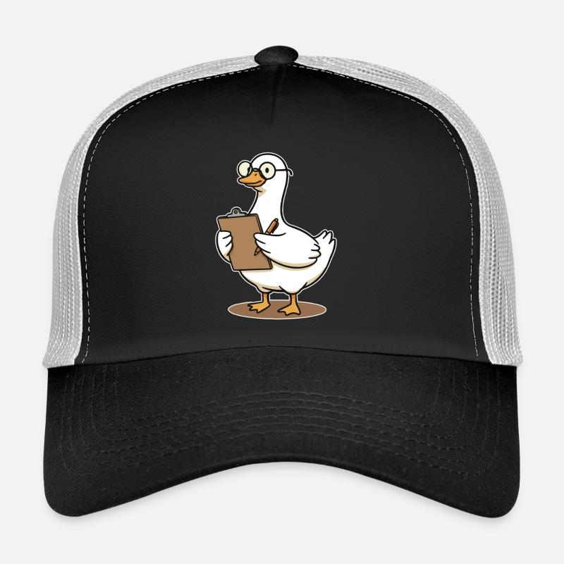 Canard avec des verres Bloc-notes Casquette trucker 