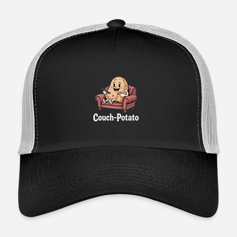 Couch Potato Funny Lazy Series Junkie Trucker Cap