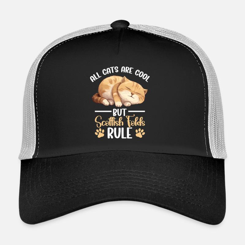 Tenue de maman de chat Scottish Fold Lover en peluche Amant de chat Casquette trucker 